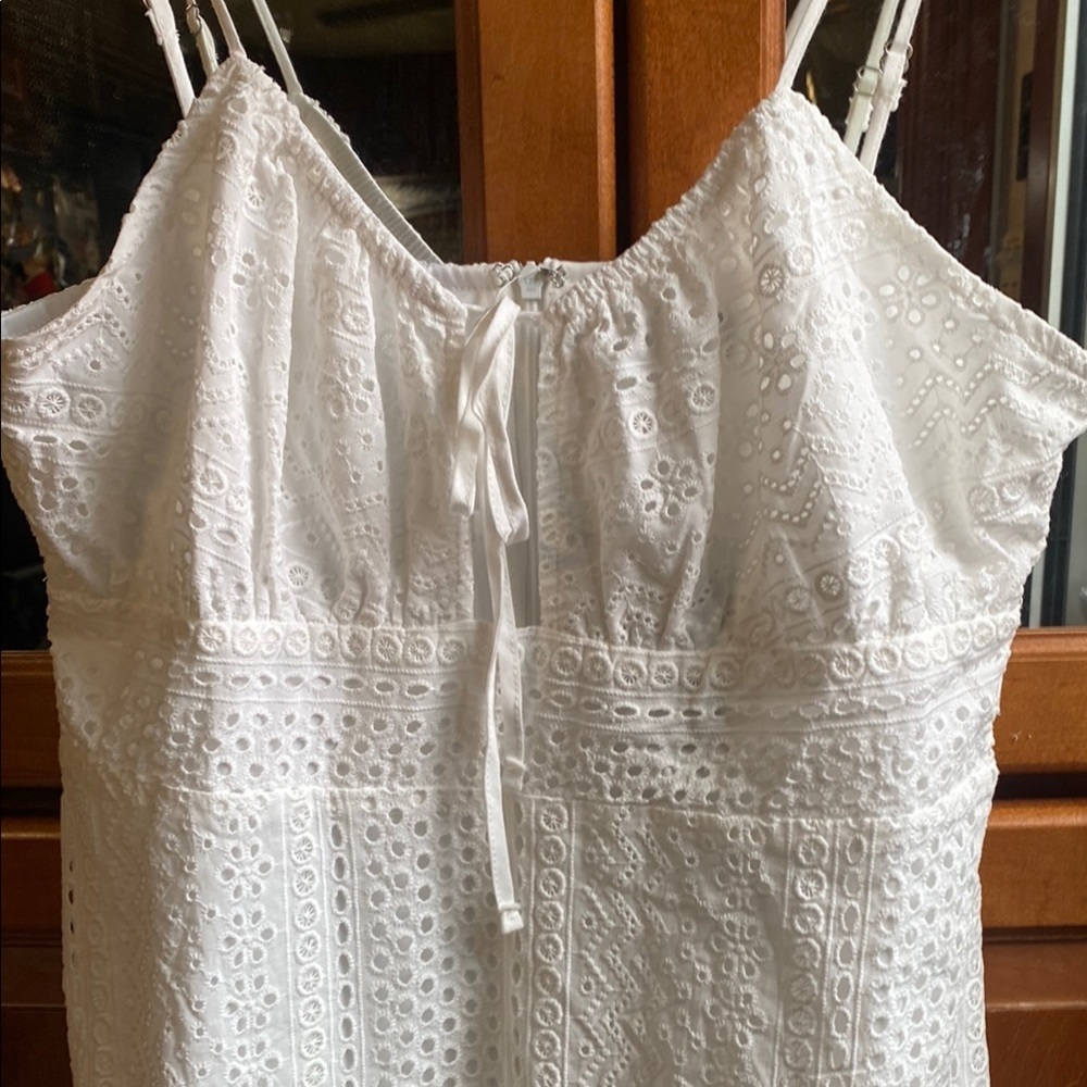 Lulu’s Chic White Eyelet Pattern Maxi Dress XL Summer Wedding Guest - Picture 3 of 14